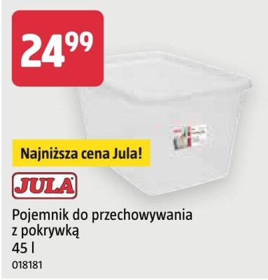 Pojemnik do przechowywania z pokrywką Jula 026 D 45 l promocja w Jula