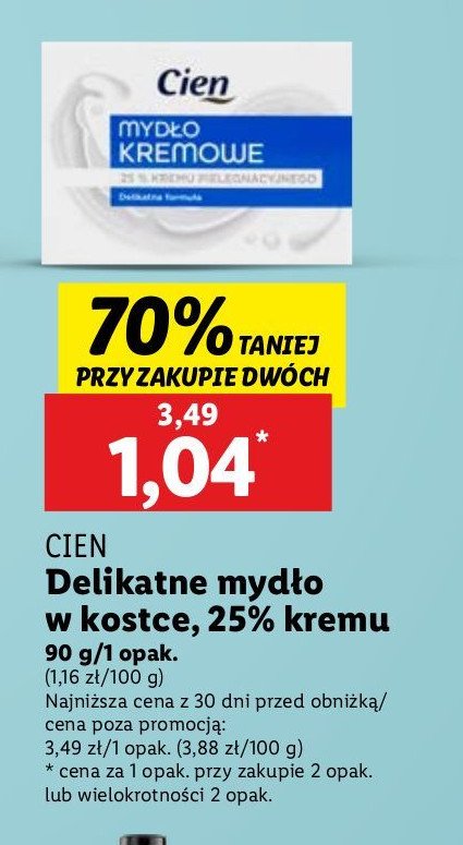 Mydło kremowe Cien promocja w Lidl