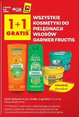 Kosmetyki do pielęgnacji włosów Garnier Fructis - różne rodzaje promocja w Biedronka