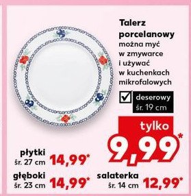 Talerz porcelanowy głęboki 23 cm promocja w Kaufland