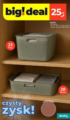 Pojemnik 23 litry, wym. 27 x 39,5 x 58 cm promocja w Dealz
