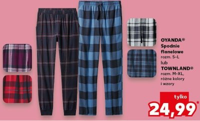 Spodnie flanelowe OYANDA lub TOWNLAND różne kolory i wzory promocja w Kaufland