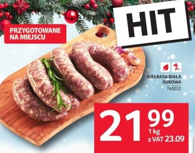 Kiełbasa biała surowa promocja w Selgros