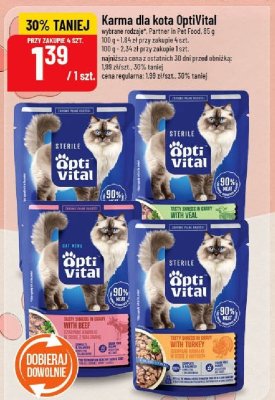 Karma dla kota OptiVital promocja w POLOmarket