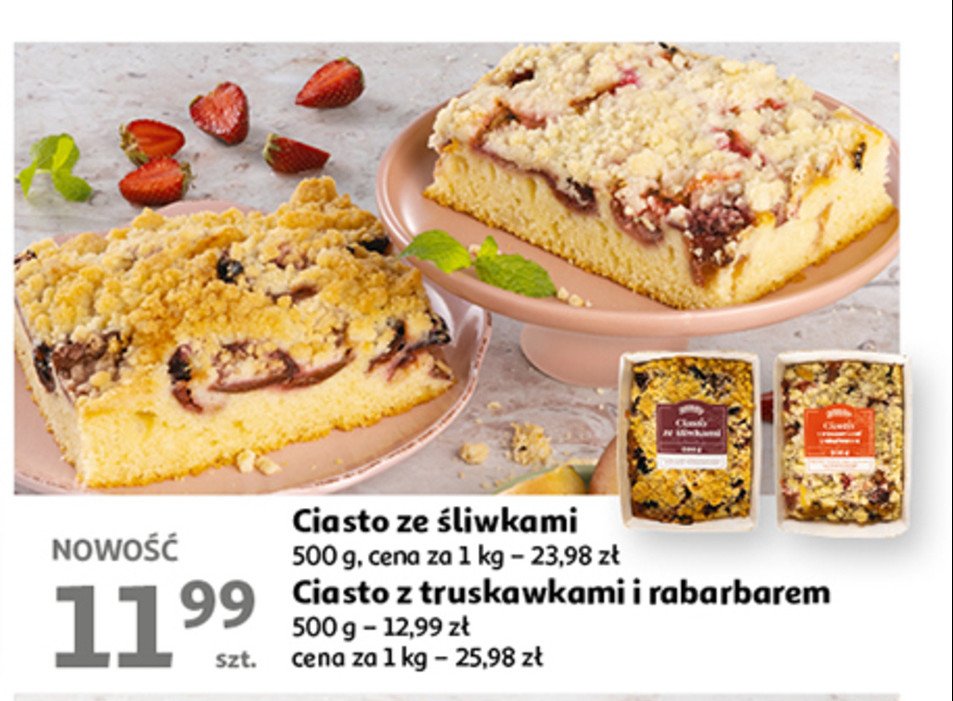 Ciasto dro偶d偶owe ze 艣liwkami promocja