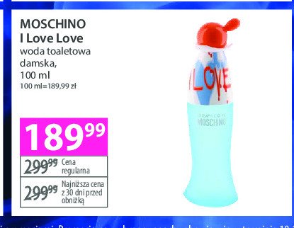 Woda toaletowa Moschino i love love promocja