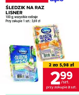 Śledzik na raz w sosie koperkowym Lisner śledzik na raz promocja