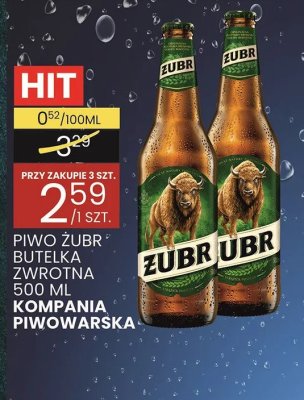 Piwo Żubr butelka zwrotna 500ml Kompania Piwowarska promocja w Wafelek