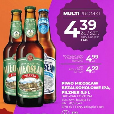 Piwo Miłosław bezalkoholowe ipa promocja w Duży Ben