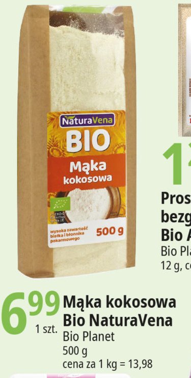 Mąka kokosowa ekologiczna Naturavena promocja