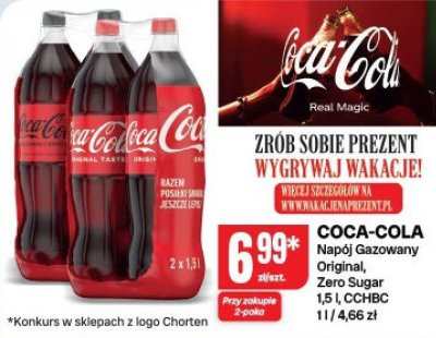 Napój Coca-Cola Original, Zero Sugar, Fanta promocja w Chorten
