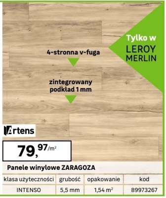 Panele winylowe ZARAGOZA promocja w Leroy Merlin