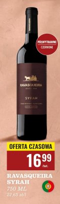 Wino Ravasqueira Syrah 750ml promocja w Biedronka