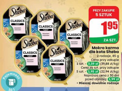 Mokra karma dla kota Sheba Classics promocja w Dino