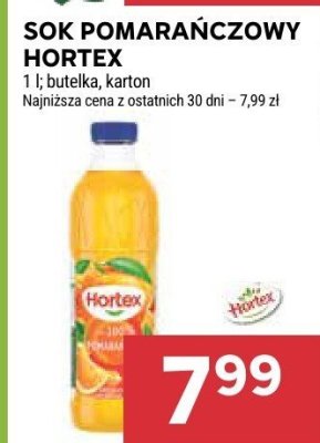 Sok pomarańczowy Hortex promocja w Stokrotka