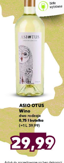 Wino Asio otus promocja