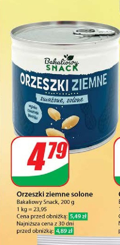 Orzeszki ziemne smażone solone Bakaliowy snack promocja w Dino