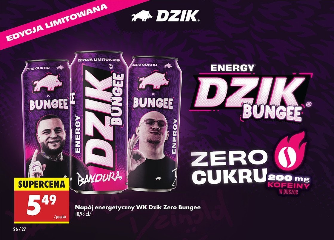 Napój energetyczny bungee WK DZIK promocja