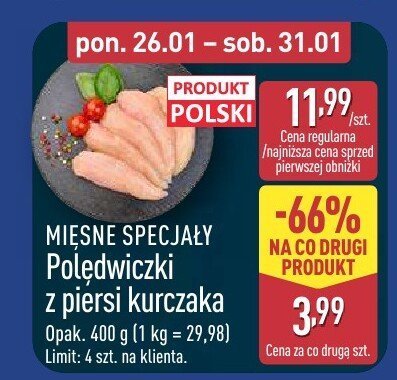 Polędwiczki z piersi kurczaka promocja w Aldi