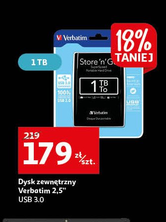 Dysk zewn臋trzny 2.5" store n go 1 tb usb 3.0 Verbatim promocja