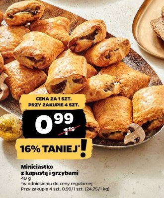 Miniciasto z kapustą i grzybami  promocja w Netto