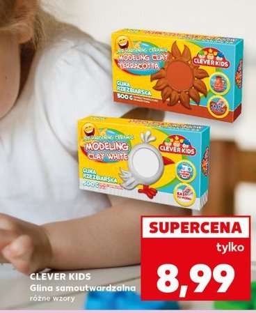 Glina samoutwardzalna white Clever kids promocja w Kaufland