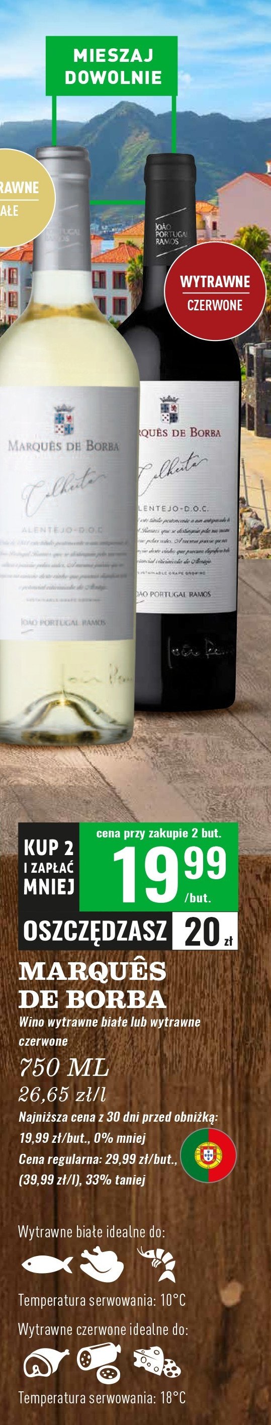 Wino MARQUES DE BORBA ALENTEJO promocja