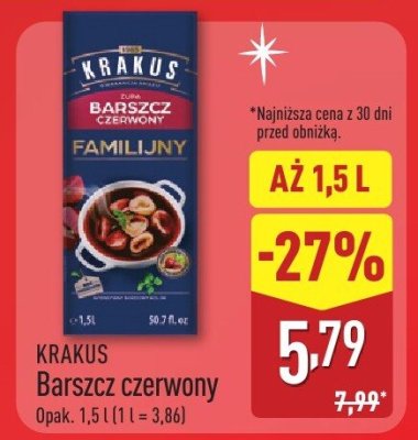 Barszcz czerwony  promocja w Aldi