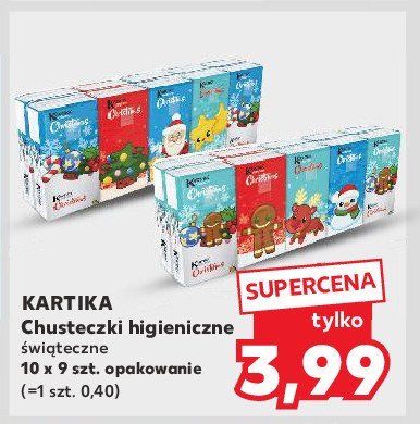 Chusteczki christmas Kartika promocja