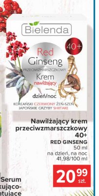 Nawilżający krem przeciwzmarszczowy dzień/noc Bielenda red ginseng 40+ promocja