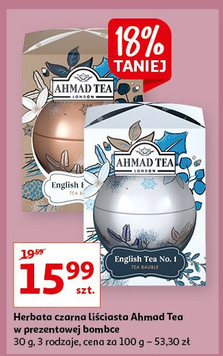 Herbata liściasta - bombka Ahmad tea london english breakfast promocja