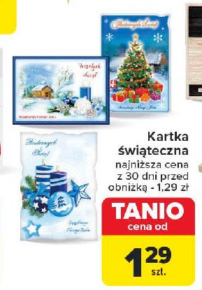 Kartka świąteczna promocja w Carrefour Market