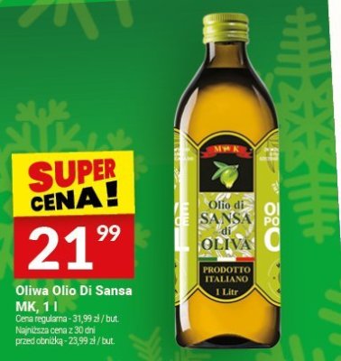 Oliwa Olio Di Sansa MK, 1 l promocja w Twój Market