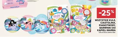 Kule, ciastolina, pianotworzy, barwniki do kąpieli Marba promocja w Stokrotka