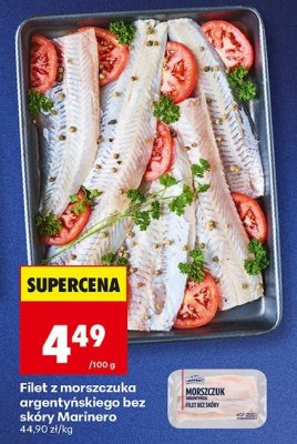 Filet z morszczuka argentyńskiego bez skóry Marinero promocja w Biedronka