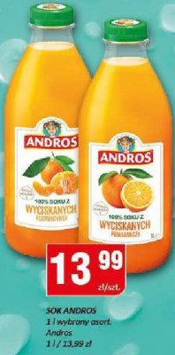 Sok Andros pomarańczowy lub jabłkowy promocja w Chorten