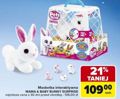 Maskotka interaktywna MAMA & BABY BUNNY SURPRISE promocja w Carrefour