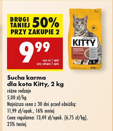 Karma dla kota z wołowiną i warzywami Kitty promocja