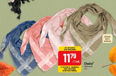 Chusta 100% wiskoza, różne wzory promocja w POLOmarket