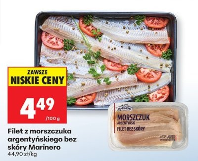 Filet z morszczuka argentyńskiego bez skóry Marinero promocja w Biedronka
