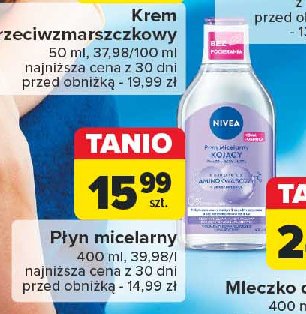 Płyn micelarny kojący Nivea visage promocja