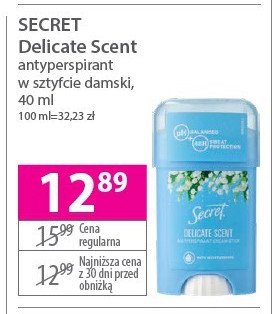 Dezodorant Secret delicate scent promocja