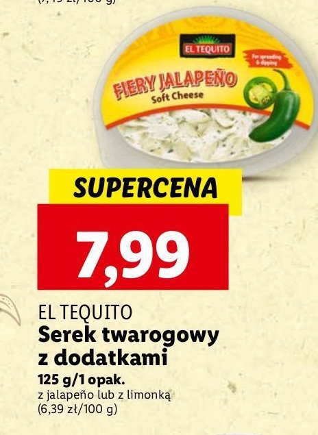 Serek z limonką El tequito promocja