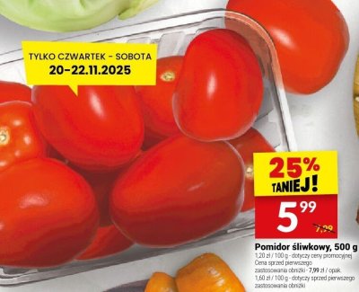 Pomidor śliwkowy, 500 g promocja w Twój Market