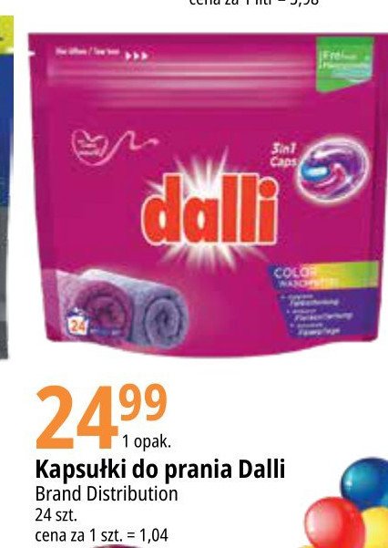 Kapsu艂ki 3in1 color Dalli promocja