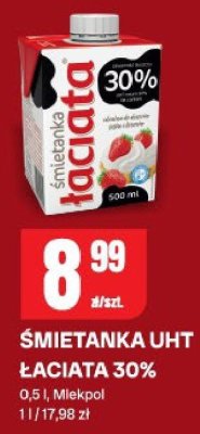 Śmietanka UHT łaciate 30% Mleকpol promocja w Chorten