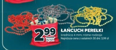 Łańcuch perełki średnico 4 mm, różne rodzaje promocja w Stokrotka