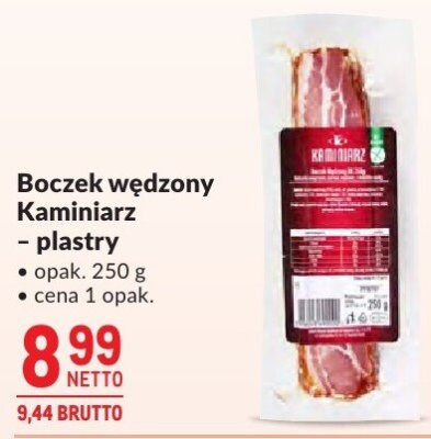 Boczek wędzony Kaminiarz - plastry promocja w Makro