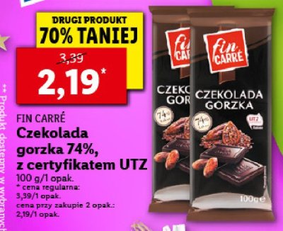 Czekolada gorzka Fin carre promocja