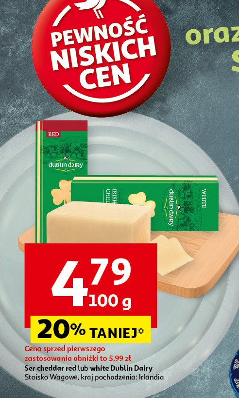 Ser cheddar white Dublin dairy promocja